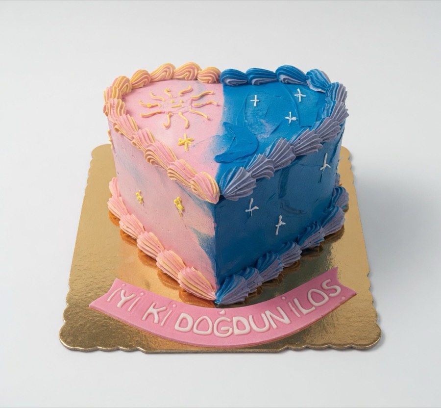 Gündüz & Gece Kalp Pastası